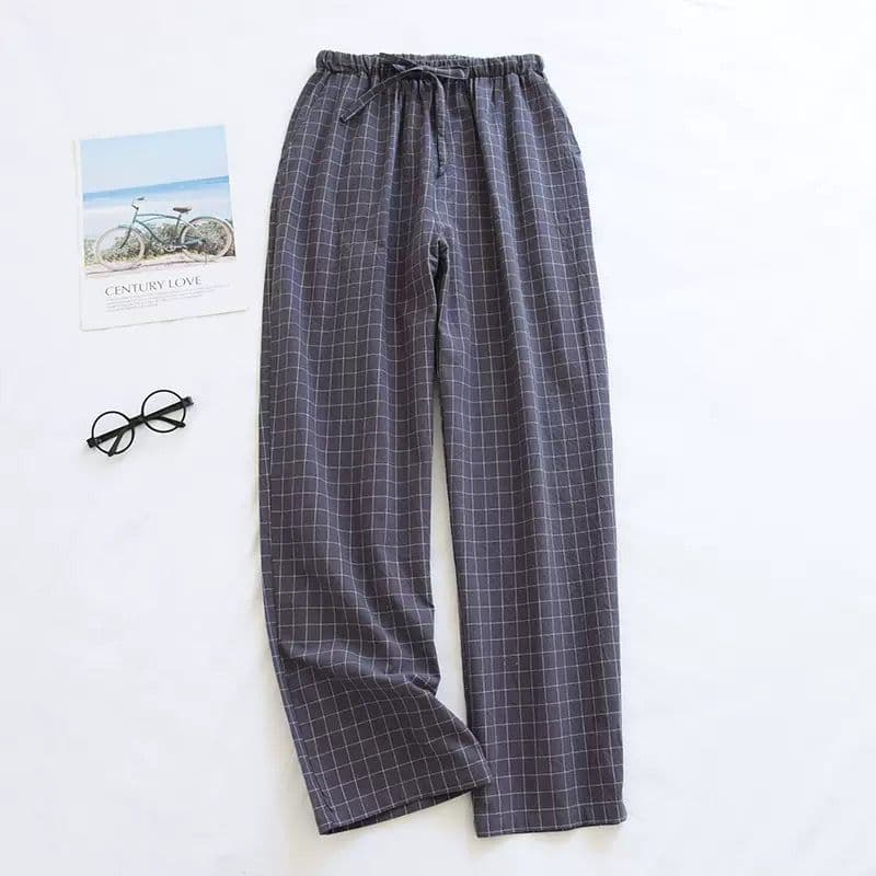 Men checkered pajamas pant view 3