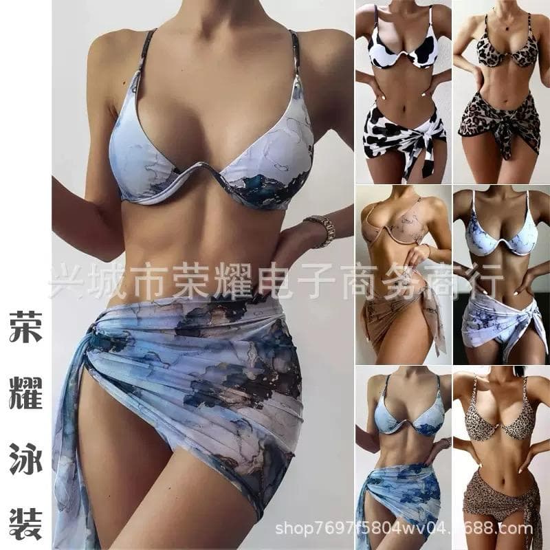 three- piece bikini set