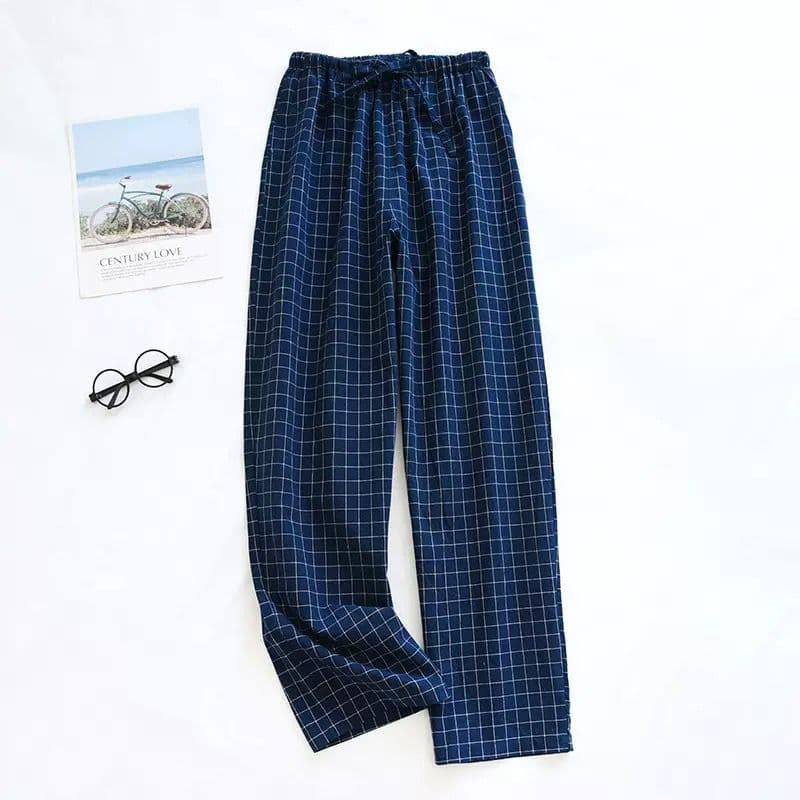 Men checkered pajamas pant